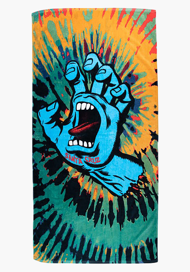 Screaming Hand Beach Towel rust-tiedye Vorderansicht