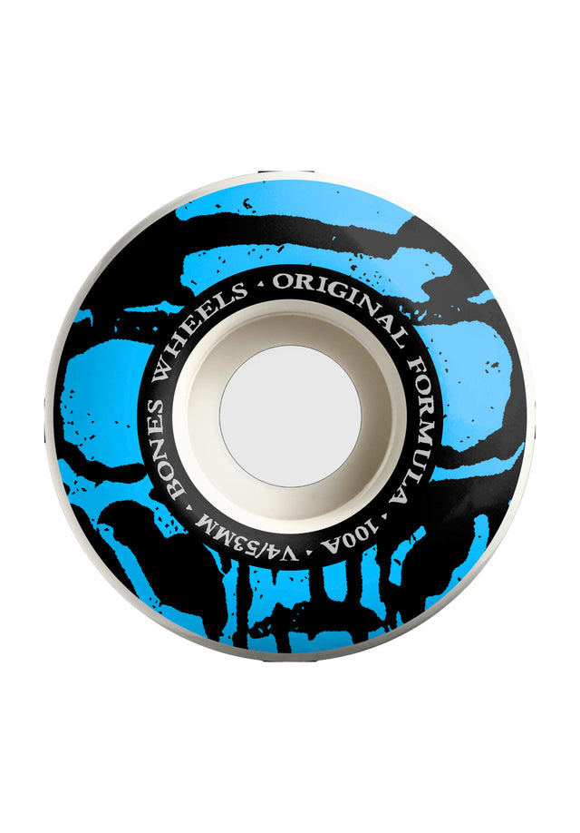 100's Originals Mummy Skulls V4 Wide 100A white-blue Vorderansicht