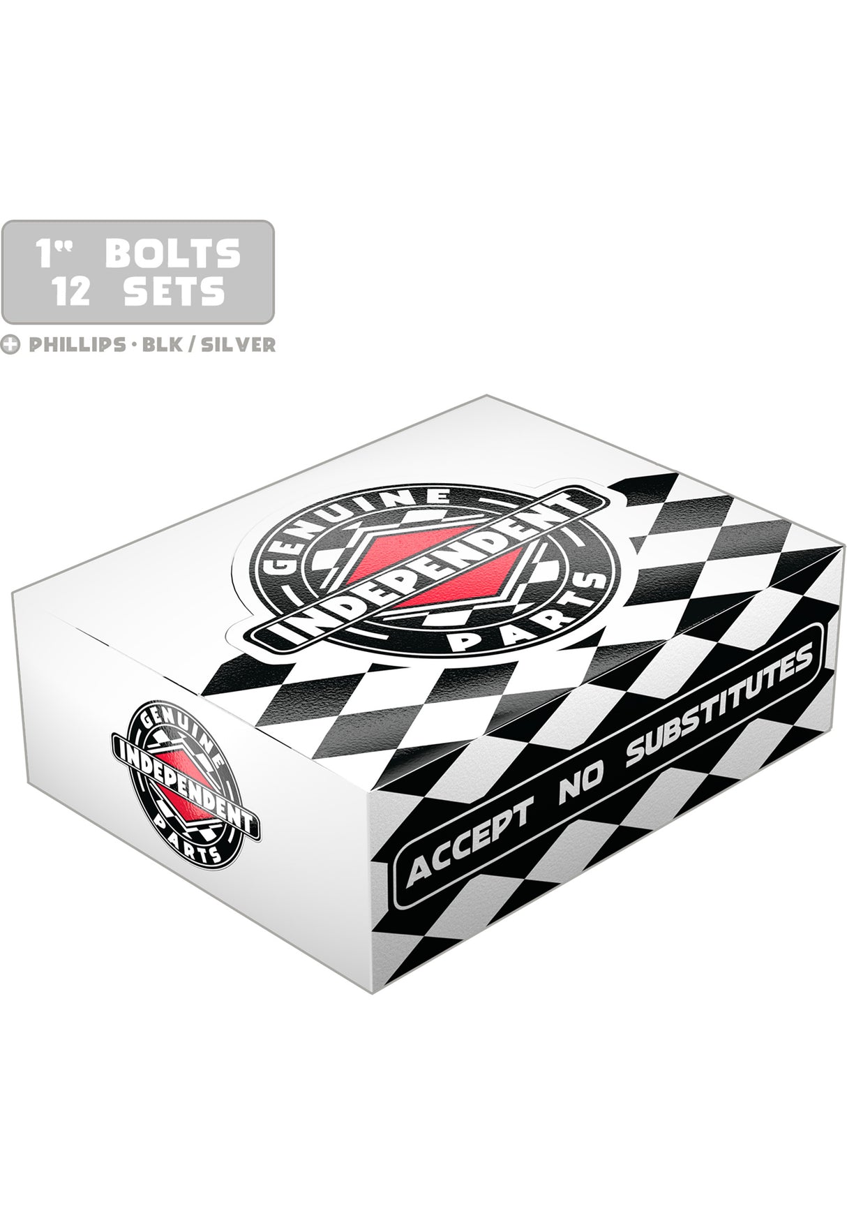 1" Kreuz 12er black-silver Vorderansicht