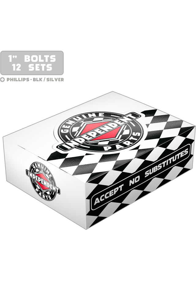 1" Kreuz 12er black-silver Vorderansicht