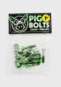 1" Kreuz Anodized Bolts Set green Vorderansicht