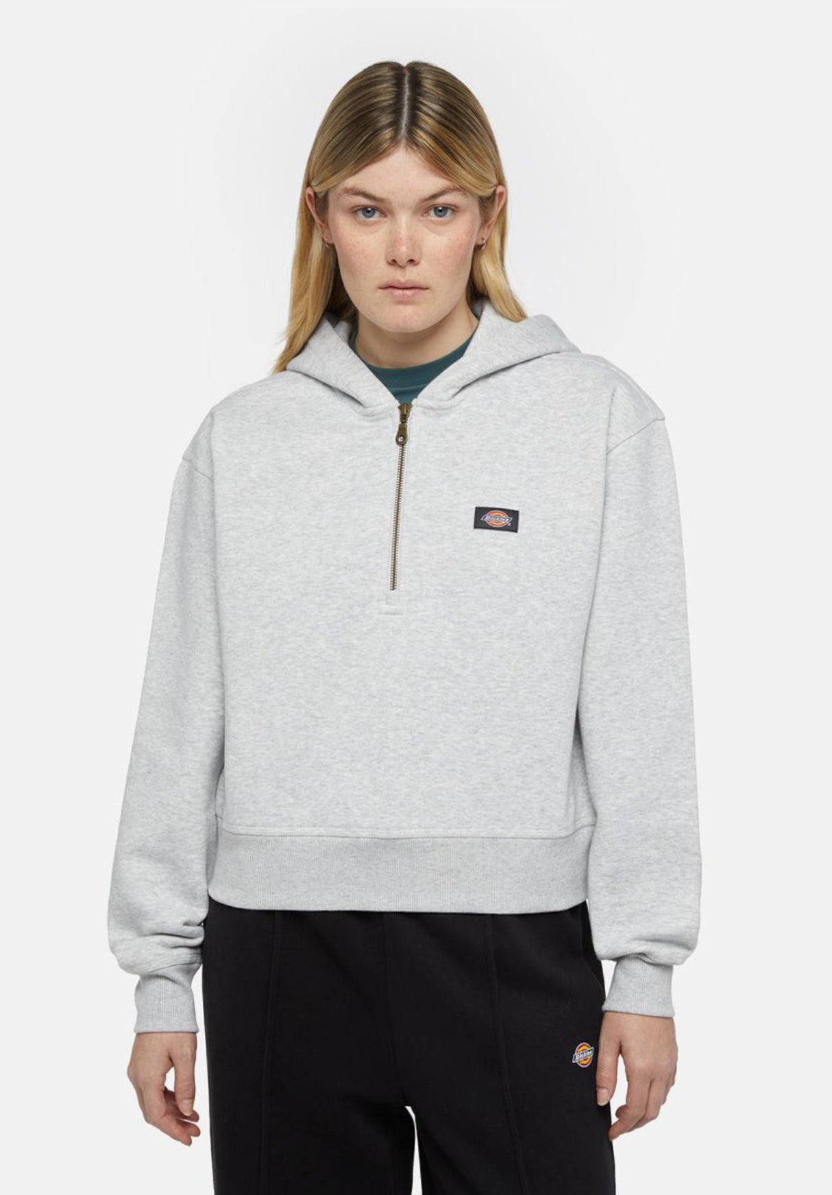 Zip Up Womens Dickies Jumper Oakport 1/4 Zip Dickies Hoodie In