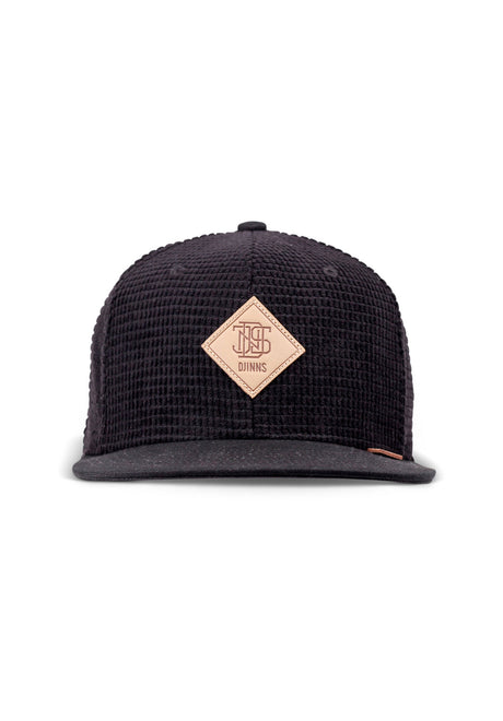 6P SB Waffle Cord black Rueckenansicht
