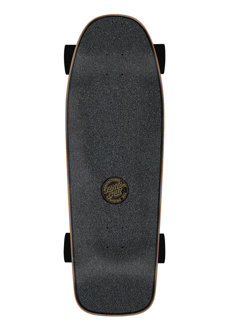 80's Rider Handled Dot Carver Surf Skate black Rueckenansicht