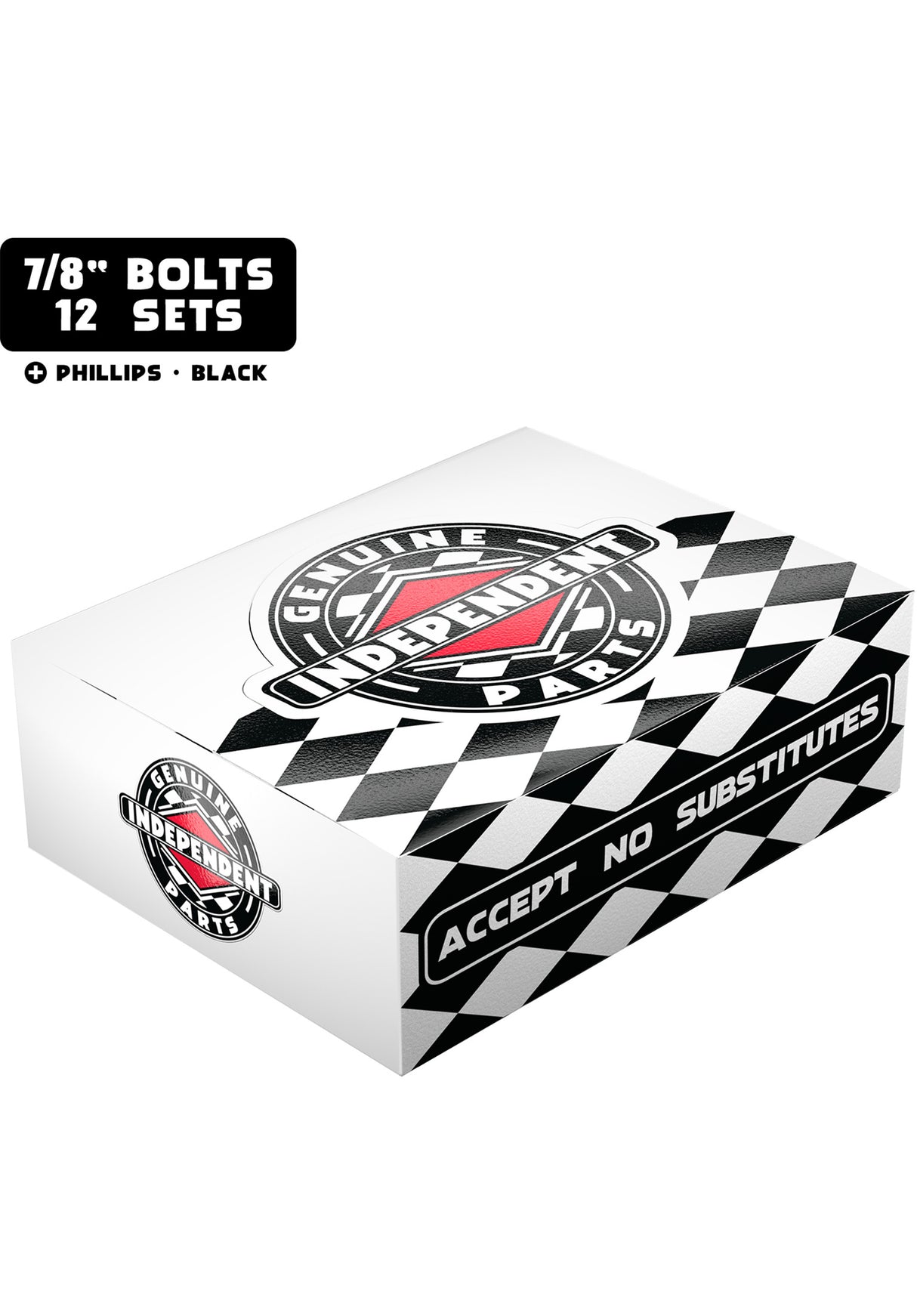 7/8" Kreuz 12er black Vorderansicht