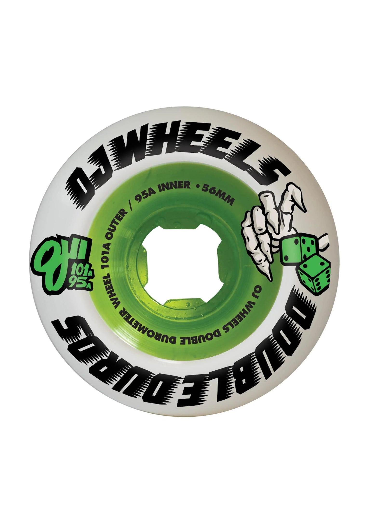 Double Duro Mini Combo 101A/95A OJ Wheels Wheel in white-green – TITUS