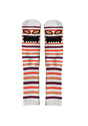 Monster Face Mini Stripes Crew orange Vorderansicht