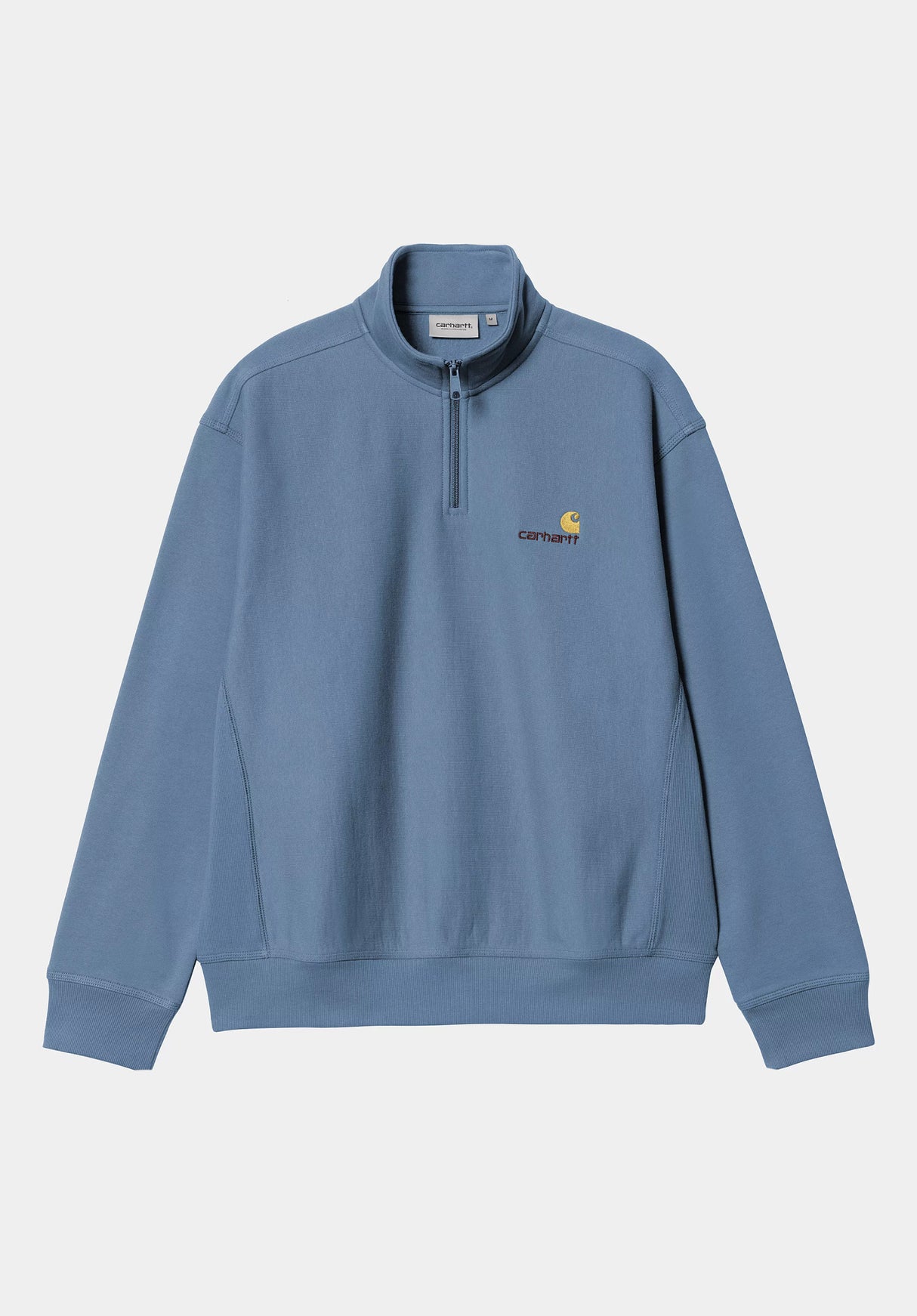 Half Zip American Script sorrent Vorderansicht