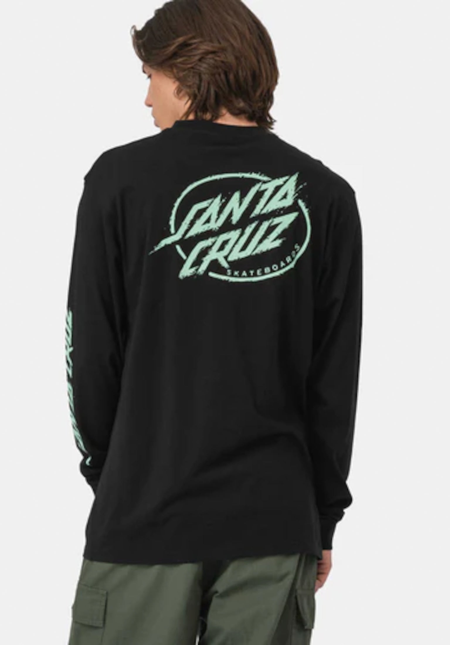 Cyber Dot Santa-Cruz Longsleeve in black for men – TITUS