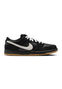 Dunk Low Pro black-white-black-gumlightbrown Vorderansicht