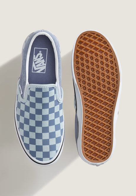 Classic Slip-On checkerboard-lightblue Closeup1