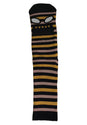 Monster Face Mini Stripes Crew black-mustard Vorderansicht