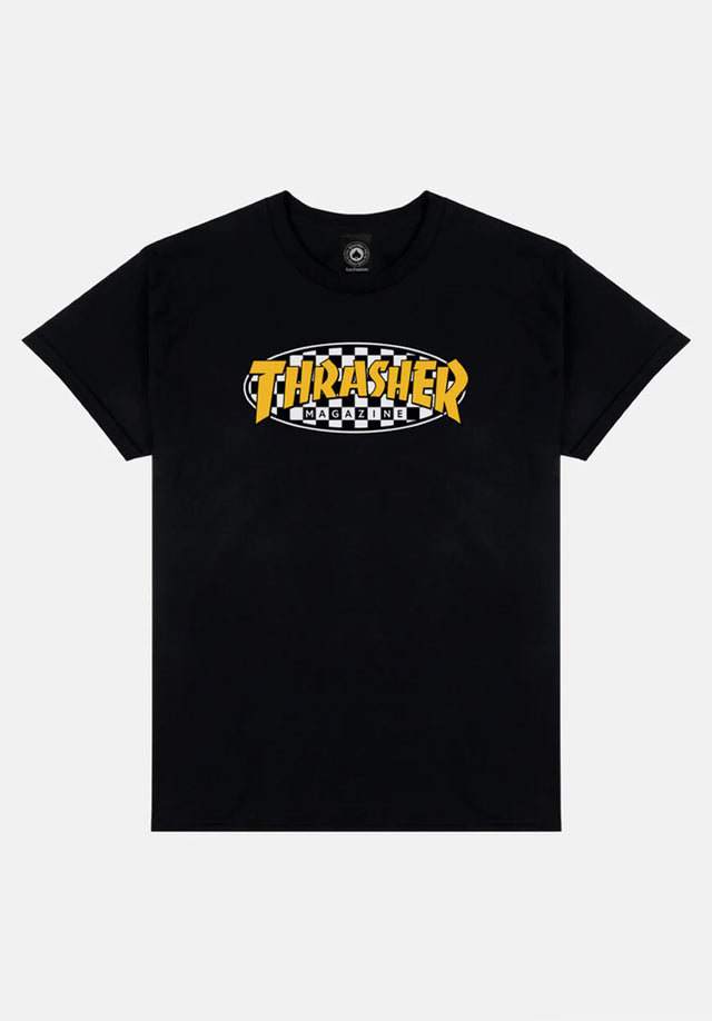 Checkered Oval black Vorderansicht