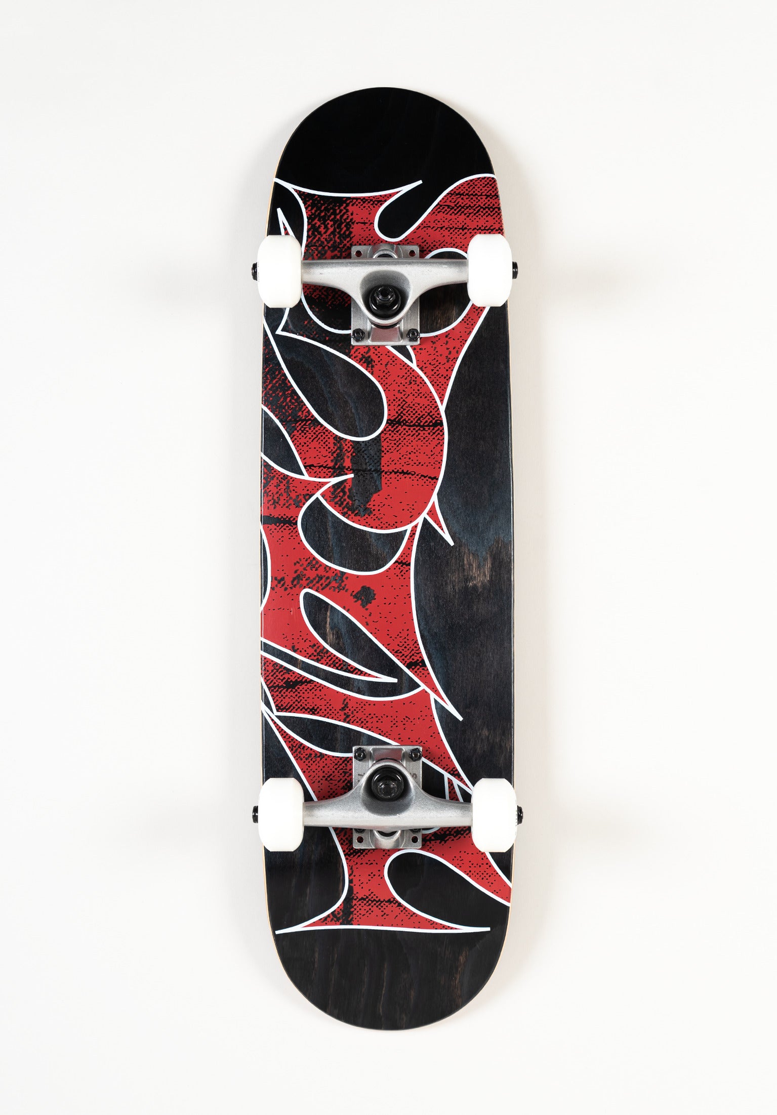 Classic Logo Mini TITUS Skateboard Complete in black-stained