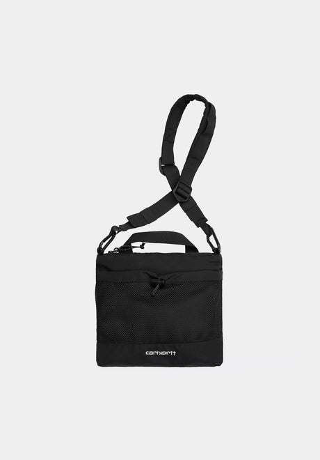 Irwin Shoulder Bag black-black-white Vorderansicht