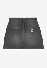 W' Maeve Double Knee Skirt blackdestroywash-splatter Rueckenansicht