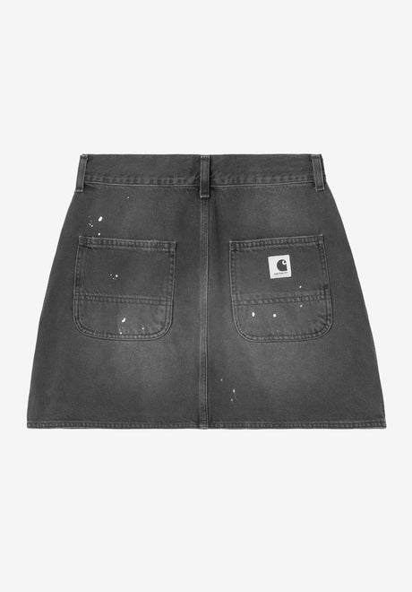 W' Maeve Double Knee Skirt blackdestroywash-splatter Rueckenansicht