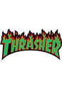 Flame Sticker Medium rasta Vorderansicht