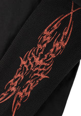 Caste Layered Knit black-red Closeup1