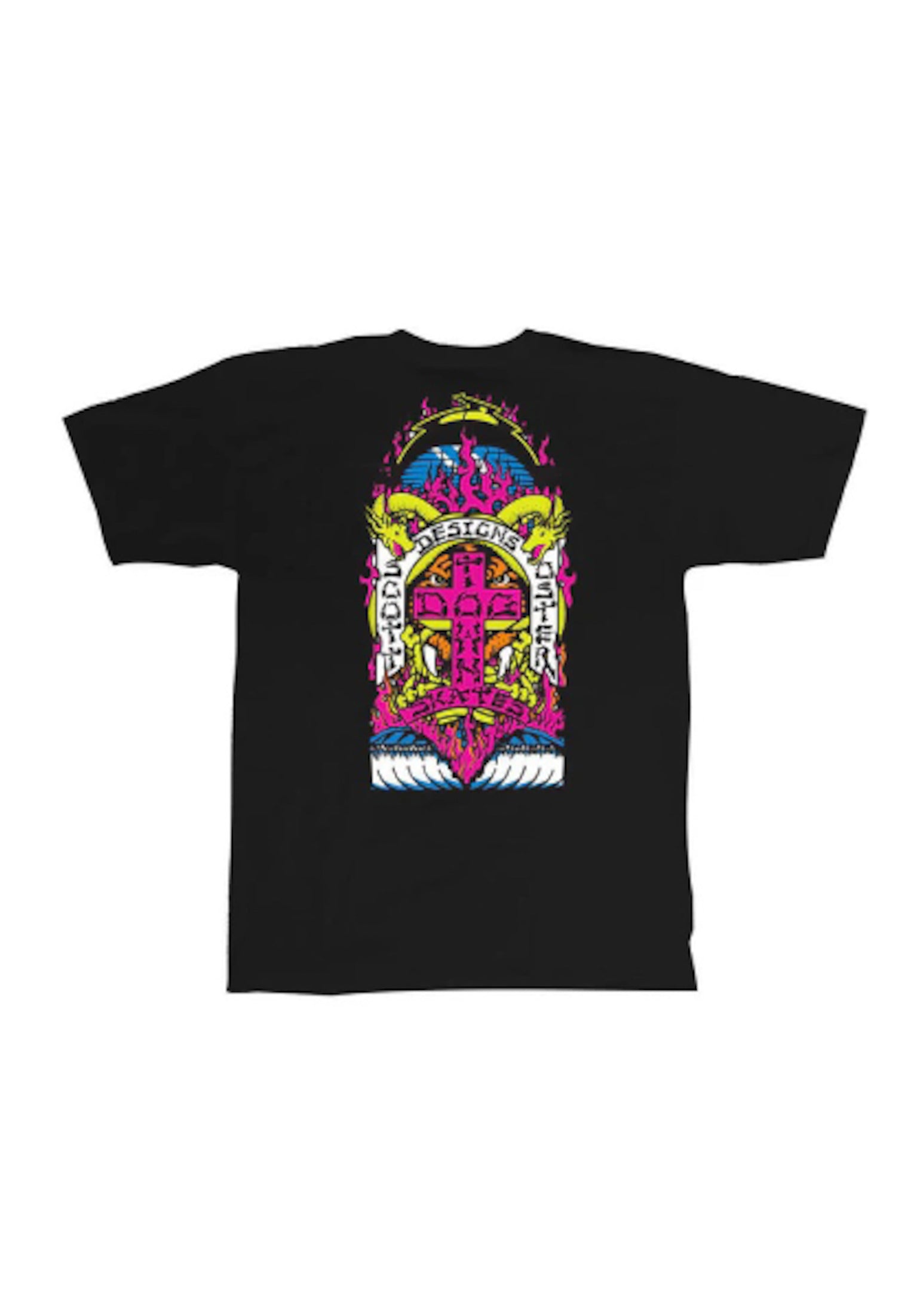 Dogtown Skateboards Scott Oster 80s T-Shirt - Black/Blue Art
