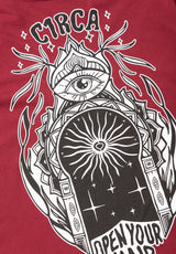Supernatural Tee burgundy Closeup1