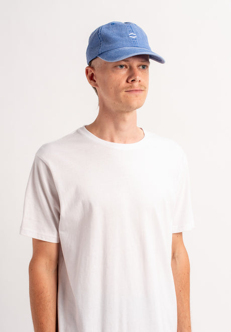 HXGN Icon Dad Cap oceanbluefaded Closeup2
