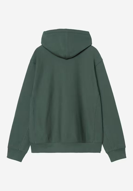 Carhartt WIP Hooded American Script Hoodie kalegreen – Set bagfra