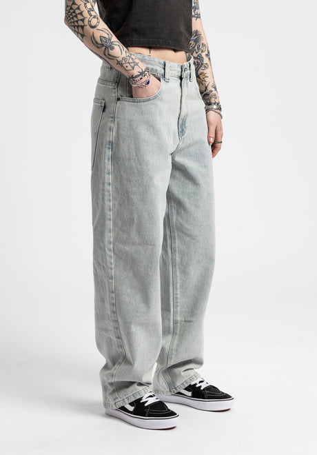 Alby-Baggy icegreywashed Rueckenansicht