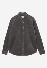 Madison Cord Shirt graphite Vorderansicht
