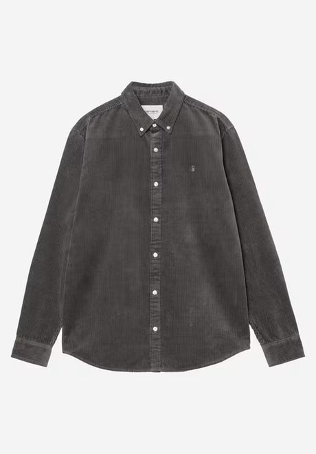 Madison Cord Shirt graphite Vorderansicht