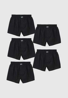 Plain 5er Pack black Vorderansicht