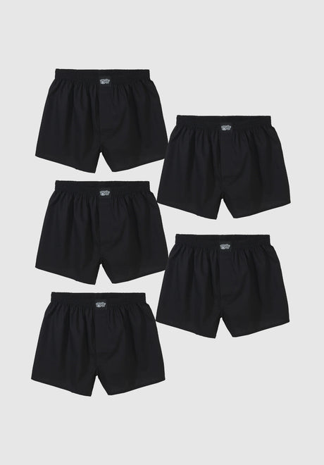Plain 5er Pack black Vorderansicht