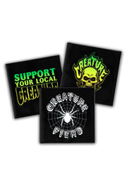 Pool Tile Coaster Set black Vorderansicht