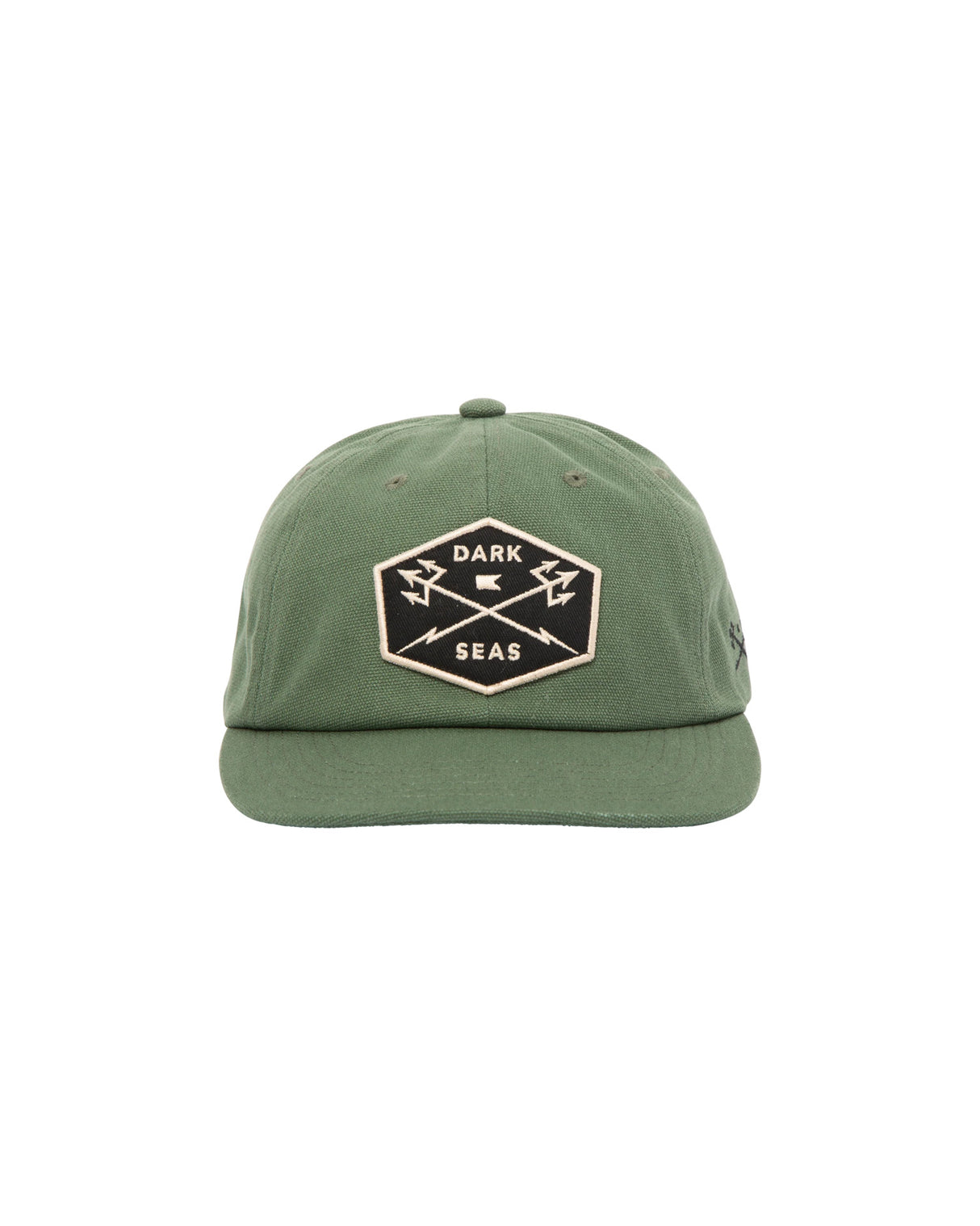 Everest 6-Panel Unstructured green Closeup1