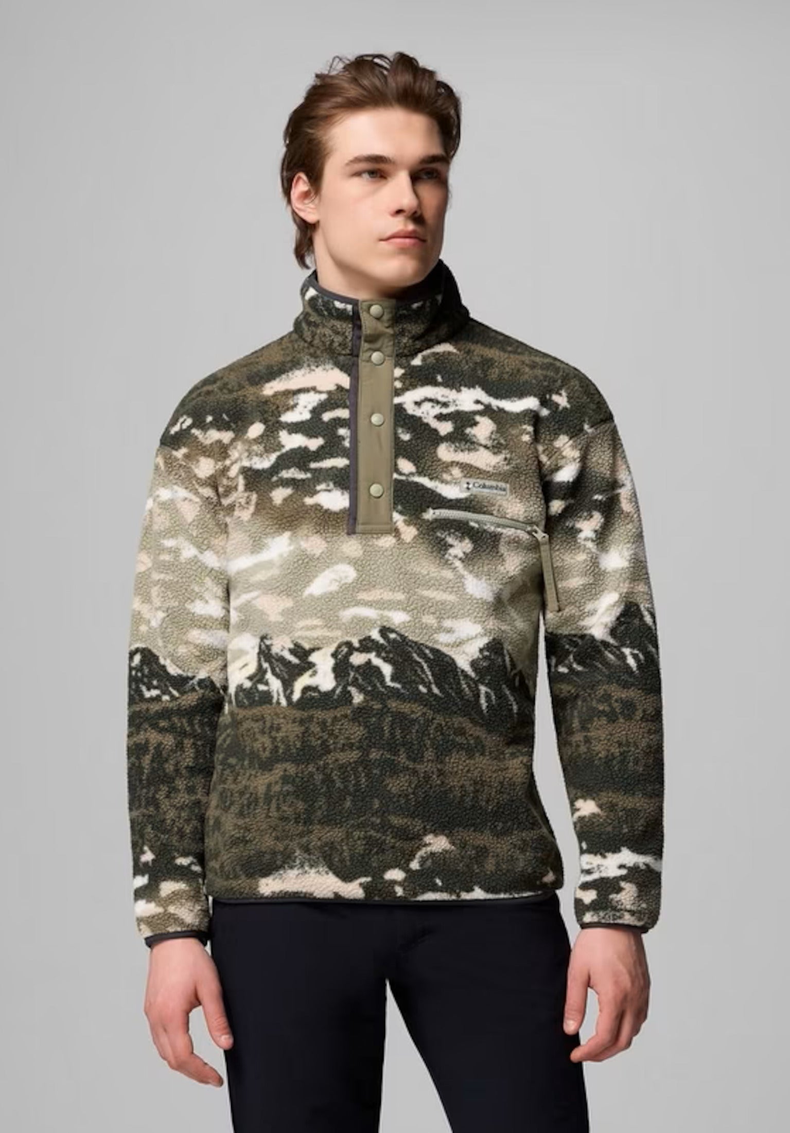 Helvetia II Printed Half Snap Fleece Columbia Tussenseizoensjas in