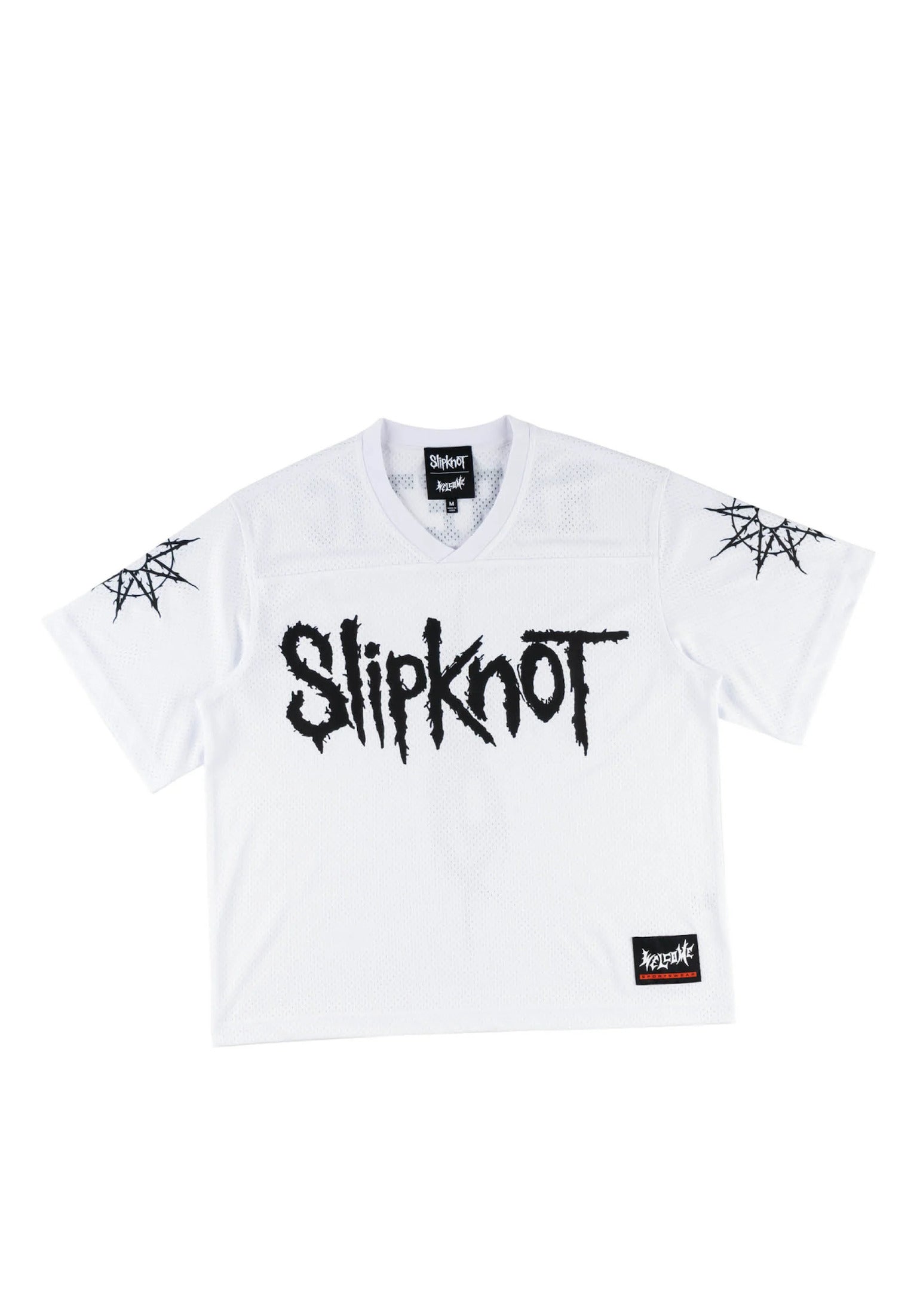 x Slipknot Heretic Mesh Football Jersey Welcome T-Shirt in white