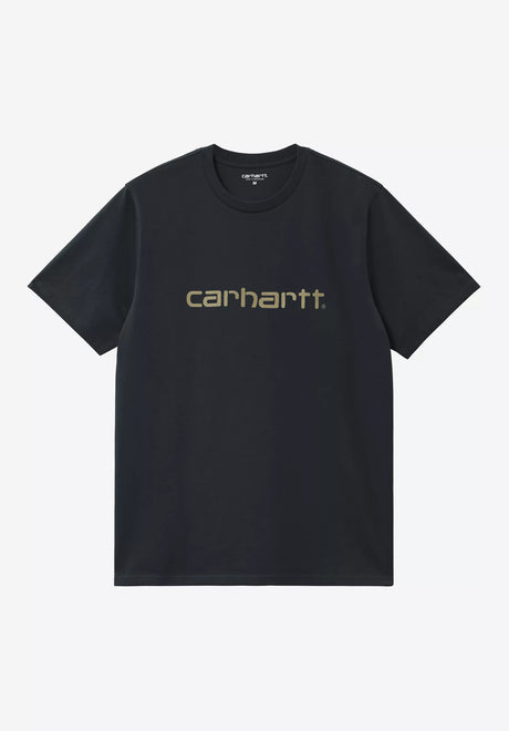 Carhartt WIP Script T-Shirt deepnight-gentlegreen – Front view