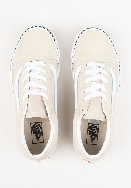 Old Skool Kids checkerboard-foxing-frenchoak Closeup2