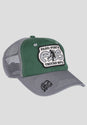 Passport Packers Trucker Strapback green-steel Vorderansicht