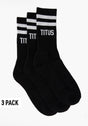Socks 3 Pack black-offwhite Vorderansicht