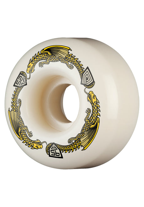 Powell-Peralta Dragons 95A V1 Symmetrical Narrow Ride Hjul offwhite – Set forfra