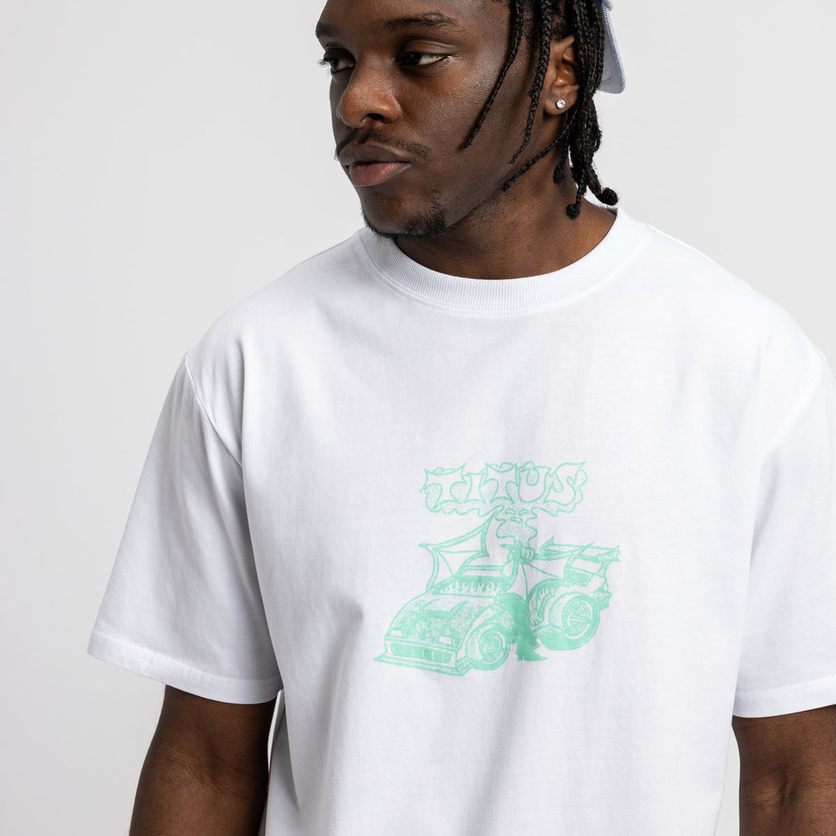 Hell of a Japan tuner TITUS T-Shirt in white