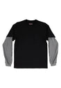 Bar Logo Thermal 2Fer Top blackheather Vorderansicht