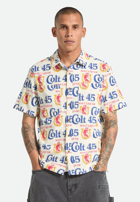 Brixton x Colt 45 Shirt-Shortsleeve multi – Front view