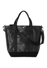 Leather Canvas Tote black Vorderansicht