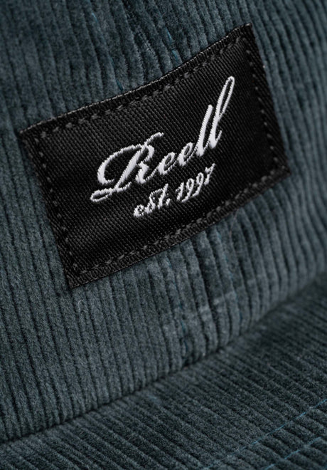 Flat 6-Panel Cap darkgreen cord Rueckenansicht