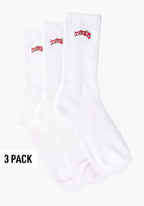 Classic Logo 3 Pack white Vorderansicht