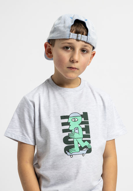 Nice Dude Kids lightheathergrey Rueckenansicht