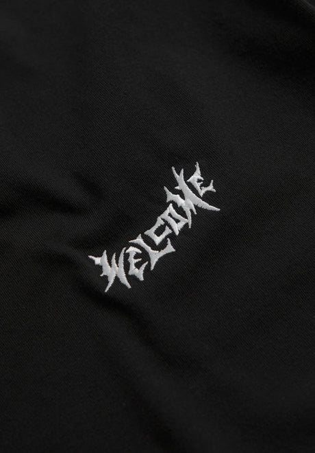 Collar Garment Dyed Knit black Rueckenansicht