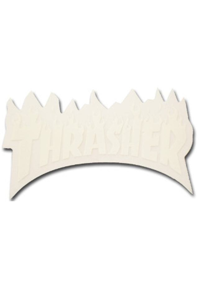 Flame Sticker Small white Vorderansicht